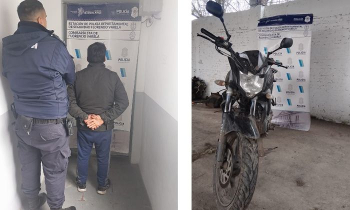 Florencio Varela – Un aprehendido por circular en una moto robada